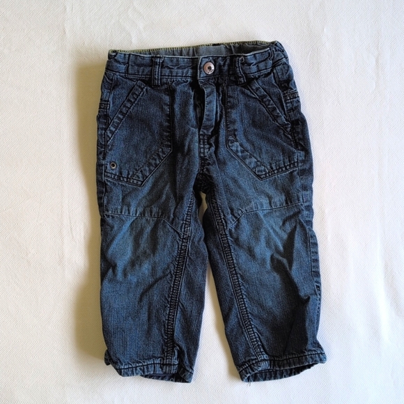 mexx plaid shirt & denim jeans matching outfit set 12-18 months baby toddler boy - Picture 11 of 16